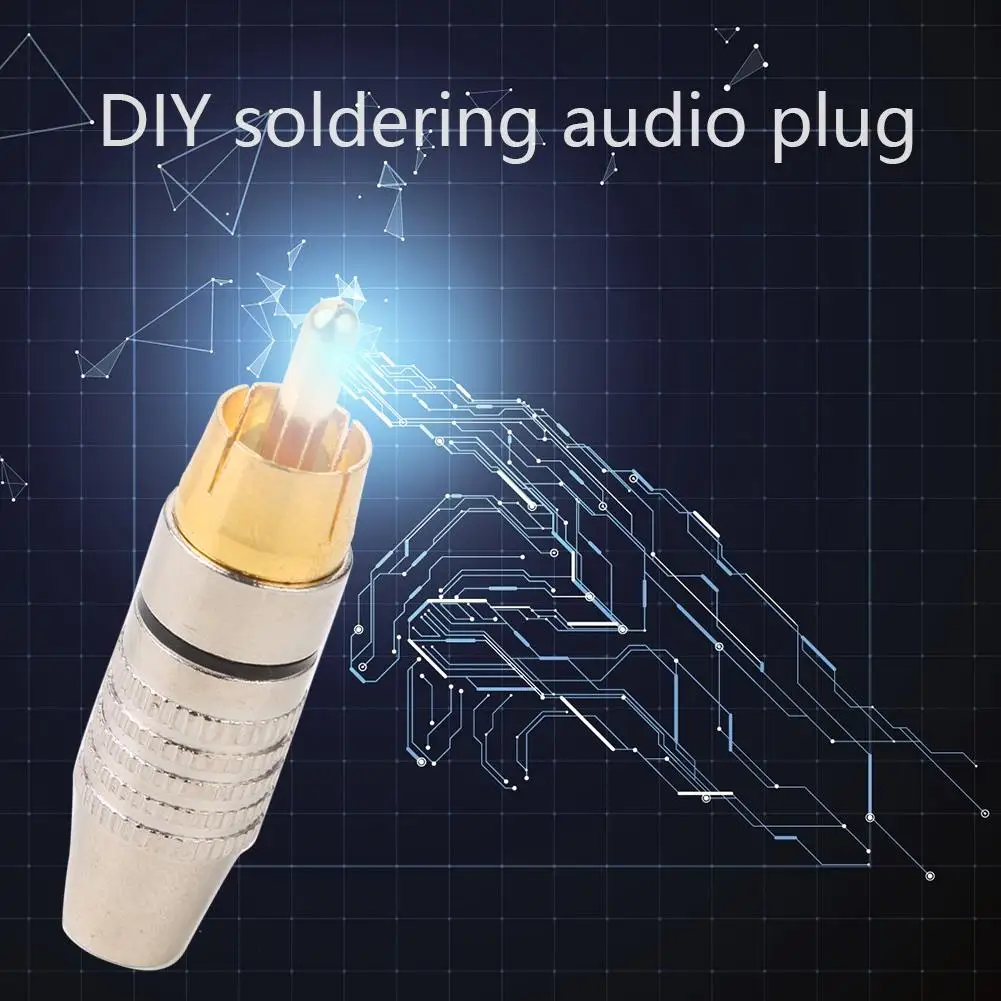 Паяльный разъем RCA 10 шт. аудио и видео сделай сам кабель для колонок переходник