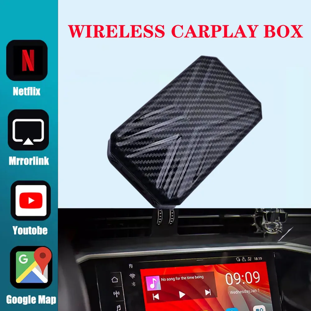 Carplay Ai Box Автомобильный мультимедийный плеер Новая версия 4 + 64G система Android