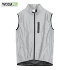 Мужской велосипедный светоотражающий жилет WOSAWE, ветровка, водонепроницаемая куртка без рукавов, светоотражающий жилет