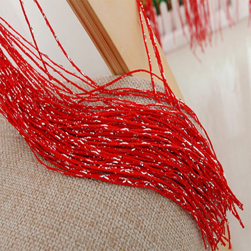 Серебряные блестящие шторы с кисточками серебряными линиями для гостиной кухни