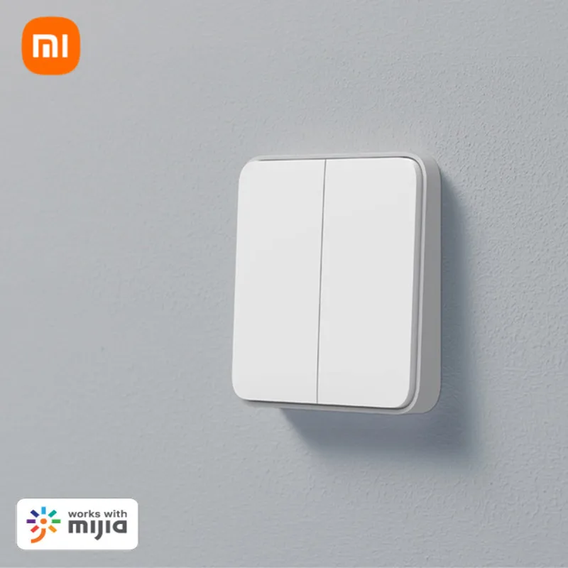 

Original Xiaomi Mijia Smart Switch Wall Switch Single/Double Open APP and Voice Control Intelligent Linkage Lamp Light Switch