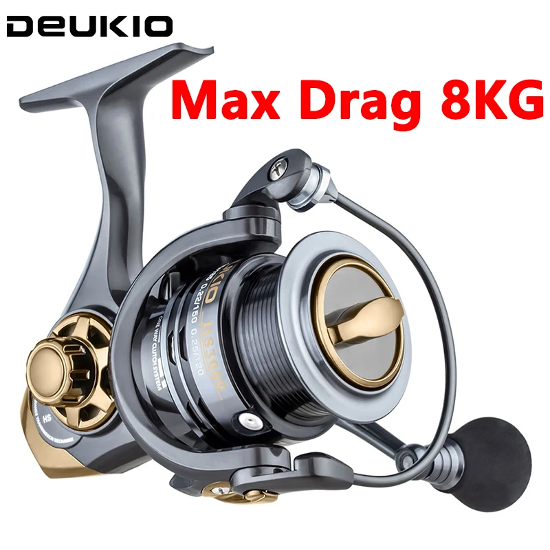 Рыболовная катушка DEUKIO максимальная тяга 8 кг HS2000 HS3000 HS5000 7 1: 1 высокоскоростная