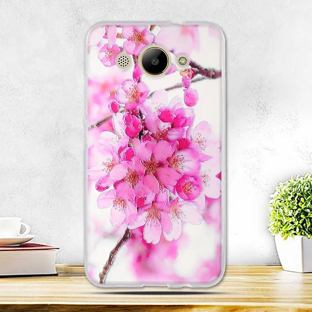 Мягкий ТПУ чехол с цветочным рисунком для huawei Y3, чехол для huawei Y3 MT6737M CRO-L02 CRO-L22, 5,0 дюймов, Защитные чехлы для телефонов