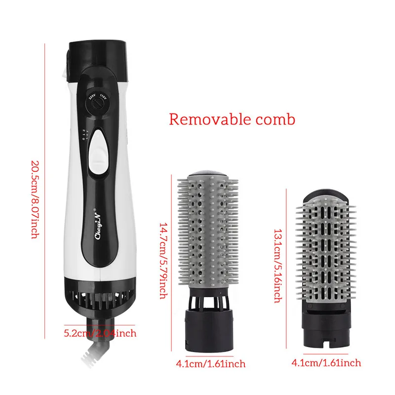 2 в 1 профессиональный фен для волос с горячим воздухом электрическая щетка