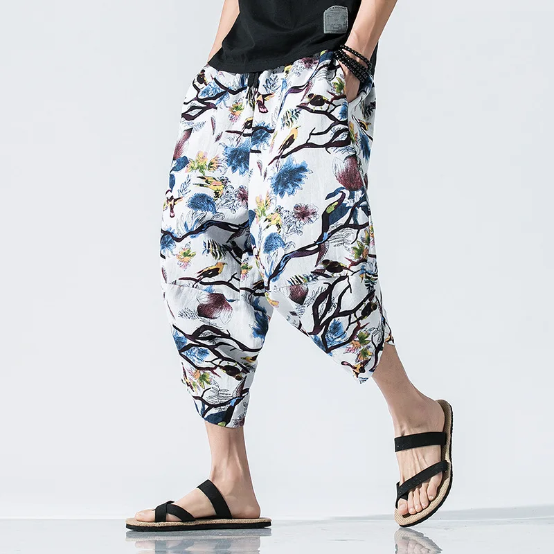 Мужские шаровары в стиле хип-хоп повседневные мешковатые штаны для бега бохо