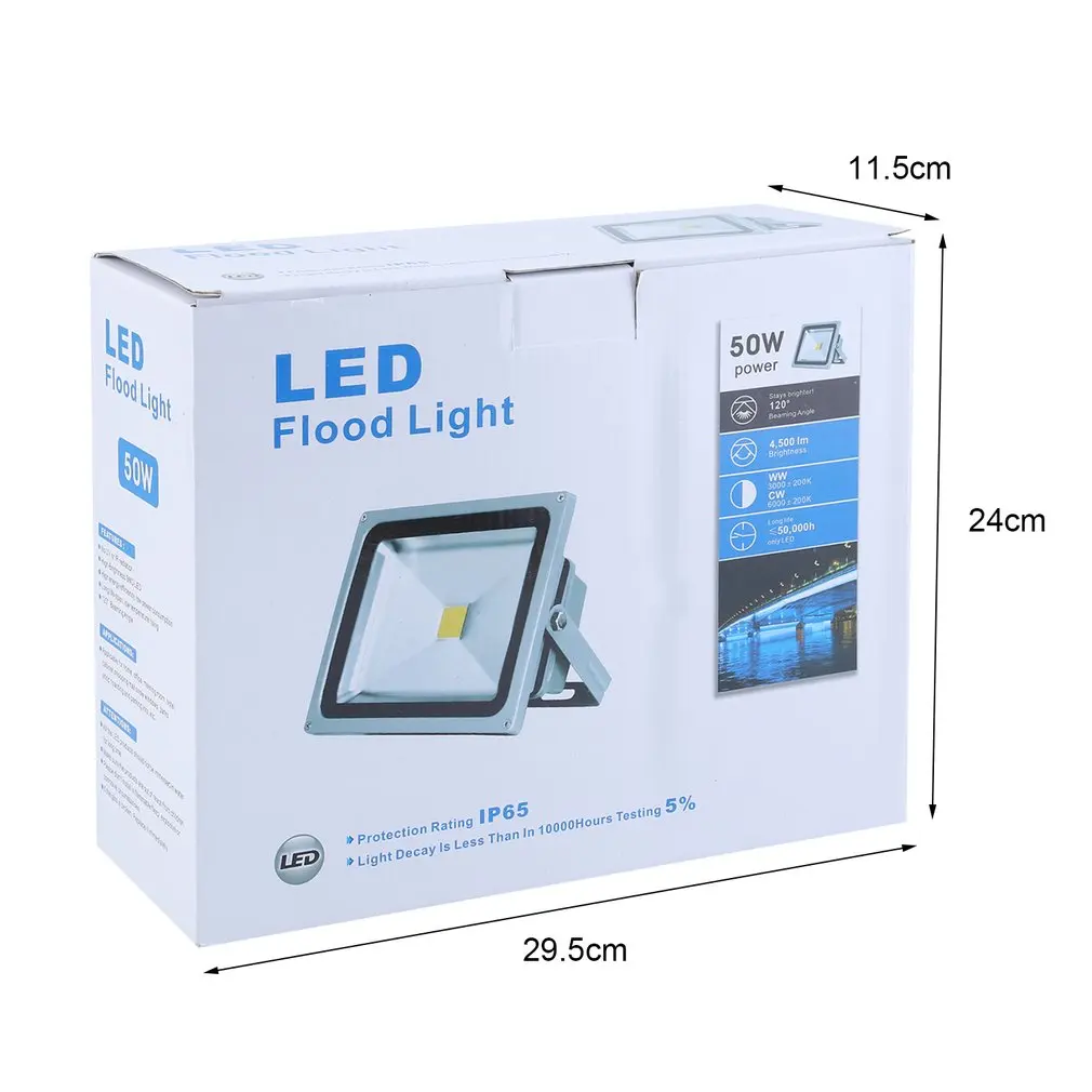 

50W LED Outdoor Landscapes Floodlight SMD Compact Slim IP65 Waterproof Security Lamp Ideal Replacement Light