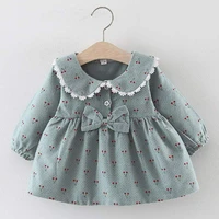 baby girl clothes 2021 newborn baby autumn cute dress kids solid cherry print dresses with bowknot princess dress baby clothing