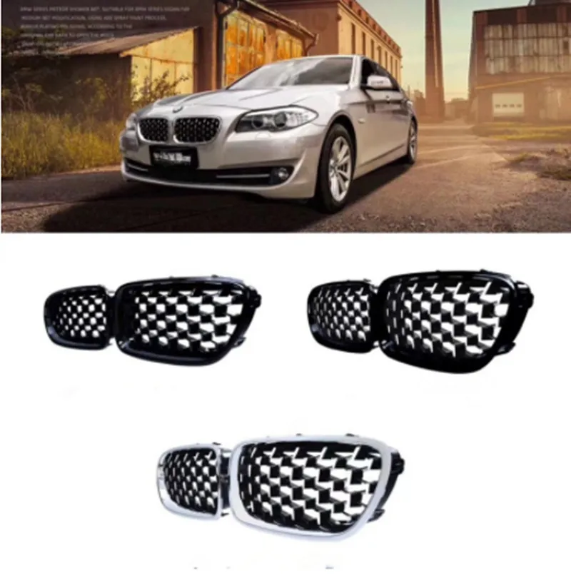 Пара передняя ноздри для BMW New5 серии F10 F18 2014 2017 Алмазная решетка Метеор Стиль