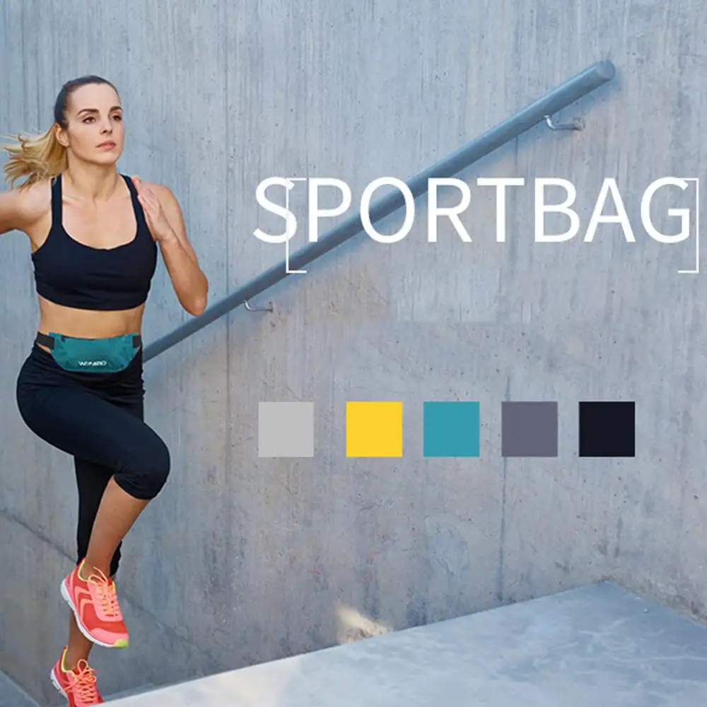 

Colorful Waist Bag Waterproof Waist Bum Bag Running Jogging Belt Pouch Zip Fanny Pack Sport Runner Crossbody Bags for Women