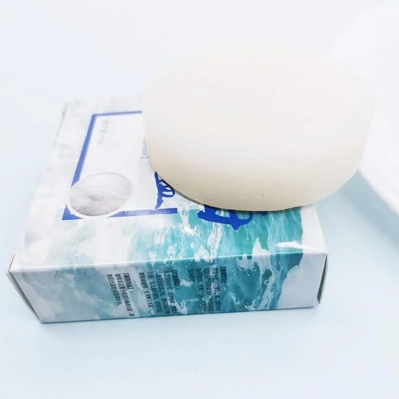

60g Handmade Soap Goat's Milk Sea Salt Soap Remove Mites Pimple Cleaning Soap Oil Control Unisex Skin Care Wash Cleaning