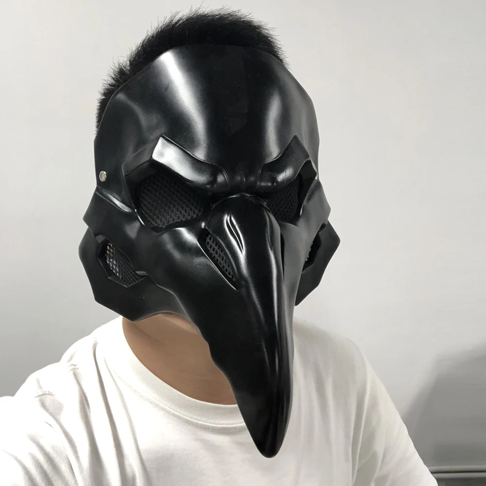 Жнец панк маска Косплэй OW чумной доктор ворона птицы клюв длинный нос ПВХ Тип