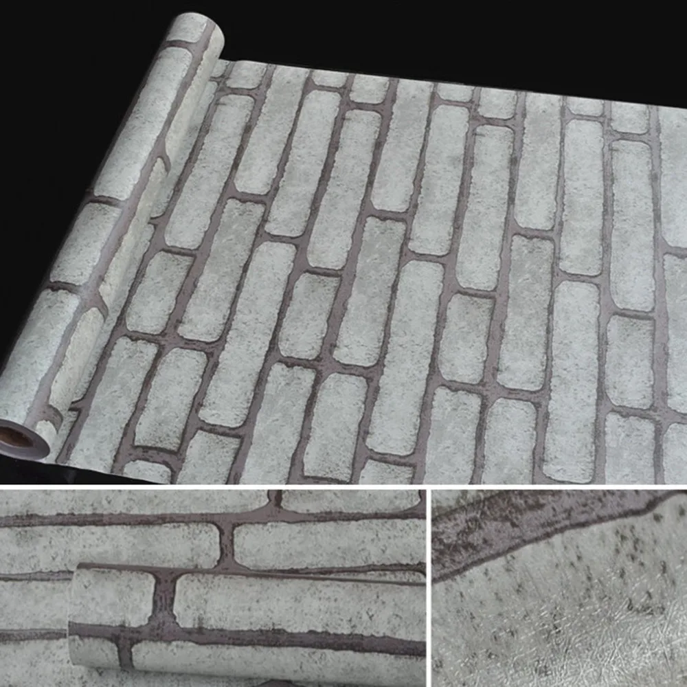 Современные водостойкие самоклеющиеся кирпичные каменные стильные 3D обои для