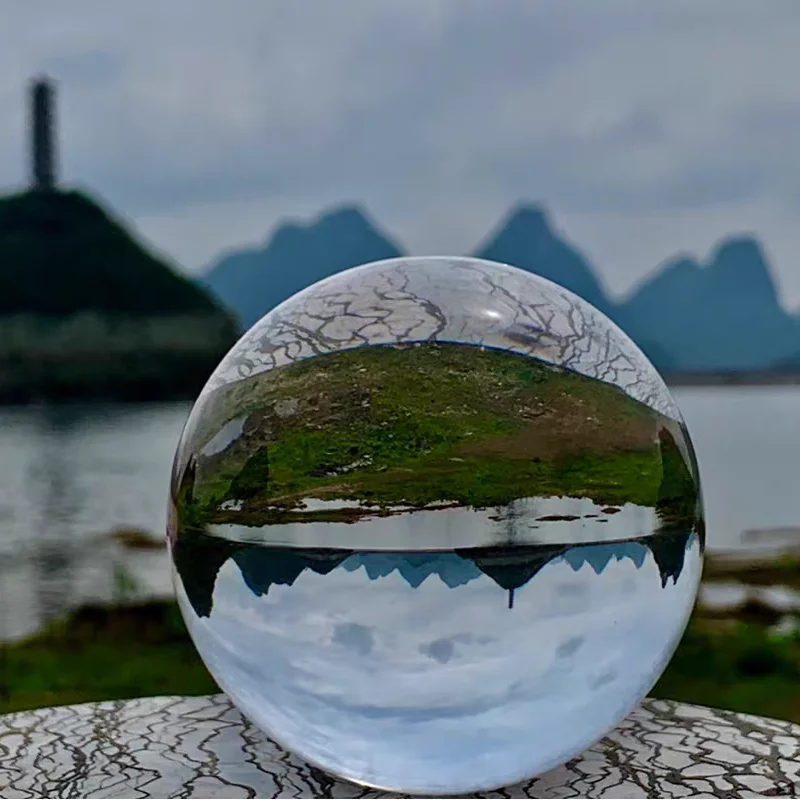 

18MM-50MM Clear Glass Crystal Ball Healing Sphere Photography Props Gifts New Artificial Crystal Decorative Balls Glass Ball
