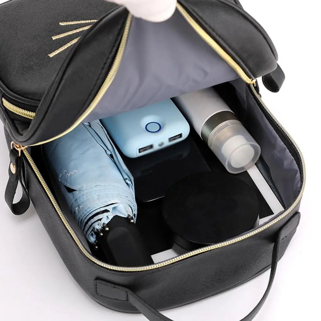 48-рюкзак женский из искусственной кожи 2019 Модная студенческая однотонная