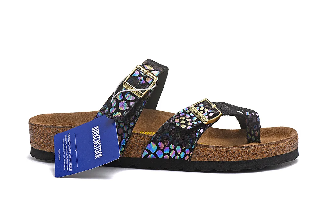 Birkenstock Arizona летние пляжные пробковые шлепанцы для женщин и мужчин модные сандалии