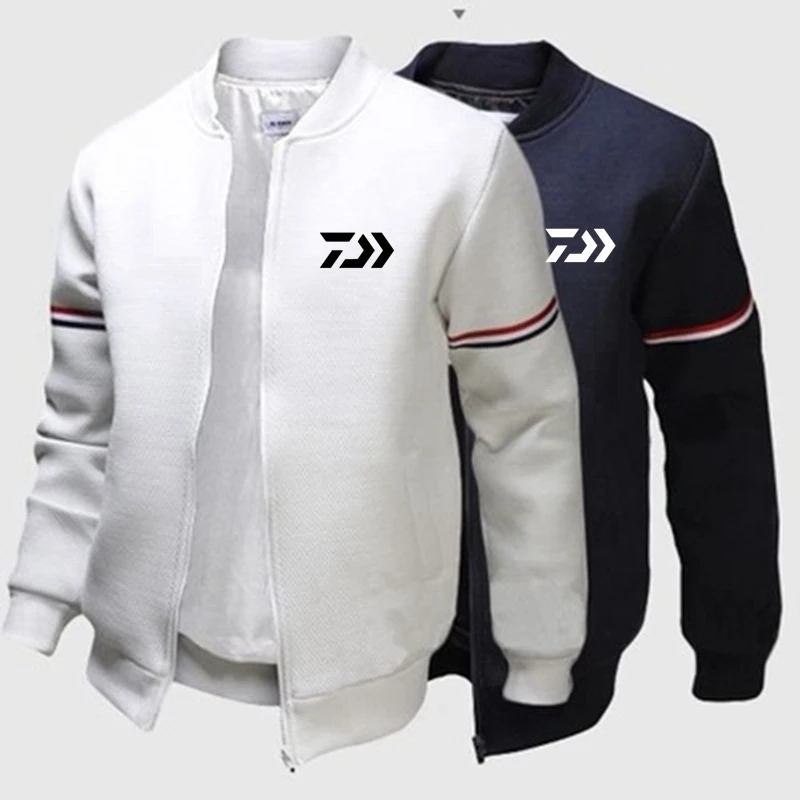 

New Lightweight Jacket for Daiwa logo Zipper Sportswear Jacket Coat Man Pilot Jacket Casual Windbreaker Motorcycle coats