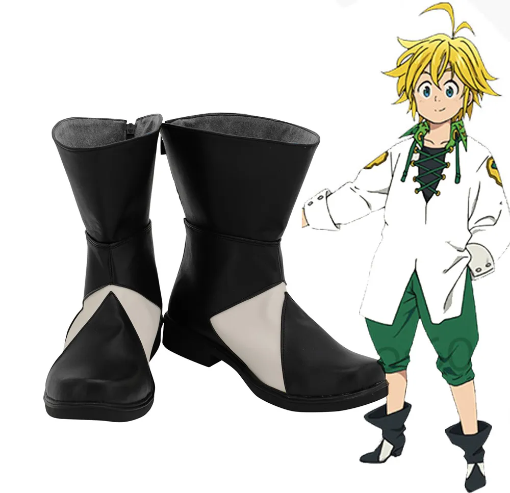Anime The Seven Deadly Sins Meliodas Cosplay Shoes stivali gioco di ruolo puntelli in Costume su misura di qualsiasi dimensione