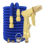 Раздвижной поливочный шланг для сада, магический гибкий шланг для мойки машины высокого давления, пластиковая труба, водяной пистолет для полива