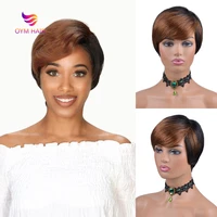 ombre human hair wig with bangs brazilian short bob wigs human hair cheap remy short human hair wigs for black women