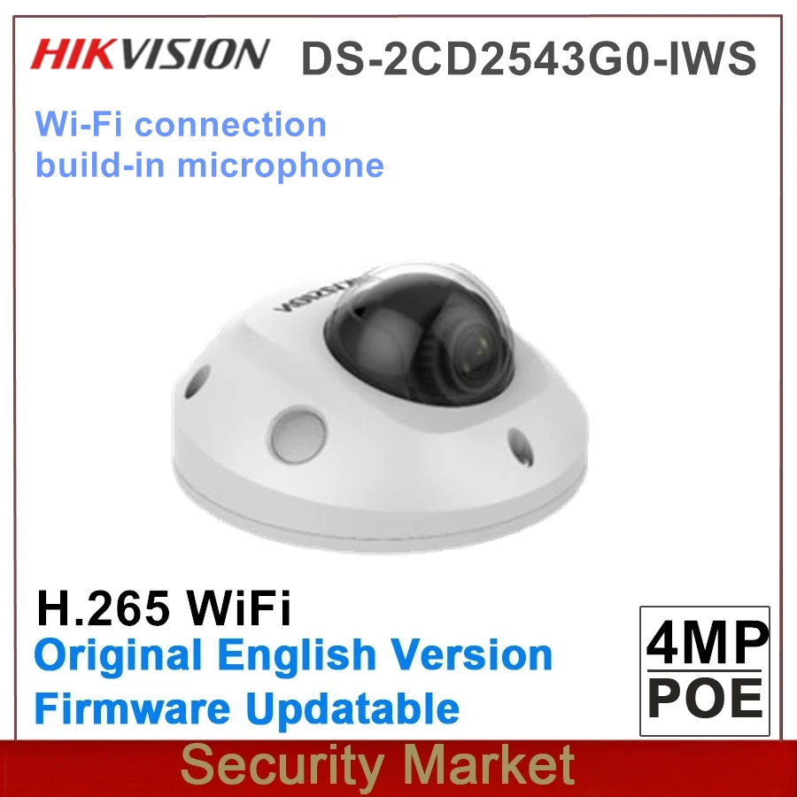 Оригинальный hikvision ИК DS 2CD2543G0 IWS заменить 2CD2542FWD 4MP купольная IP POE аудио