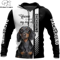 animal love dachshund dog 3d all over printed mens hoodies and sweatshirt autumn unisex zipper hoodie casual sportswear dw819