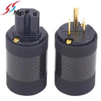 mps 1pcs hades m and hades w us standard male and female usa standard ac power socket connector for audio hifi diy cd tube amps