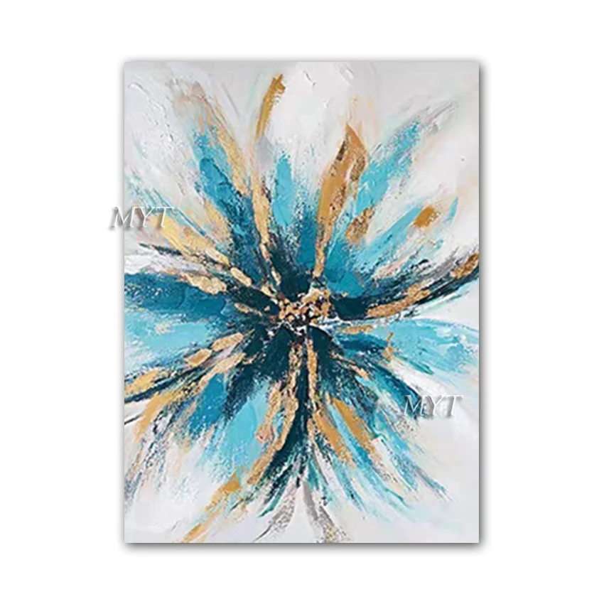 

No Framed Hand Painted Latest Abstract Flower Art Pure Oil Painting On Canvas Wall Decoration Art Decorative High Quality Items