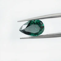 free shipping dvvs green color pear cut moissanites diamond 5x8mm 10x14mm 1pcs moissanites for making rings