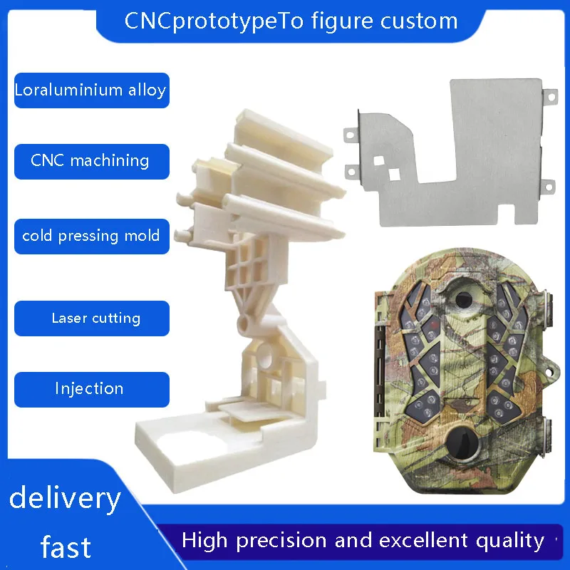 

Nylon rod CNC processing lathe production of non-standard parts open mold injection red wax 3D printing services