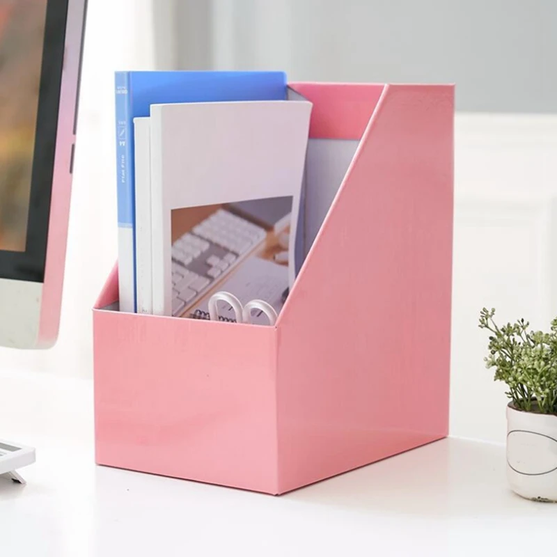 

Kraft Paper azine Rack Bookend Large Book Stand File Holder Foldable Documents Organizer Office Storage Rack