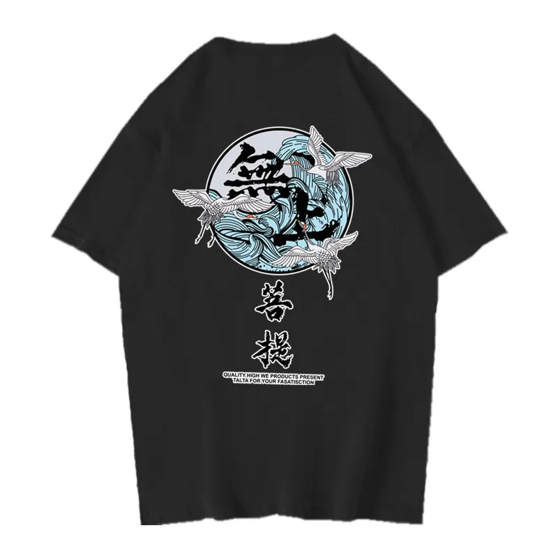 Bodhidharma Футболка мужская летняя с коротким рукавом хип хоп мужчины/женщины