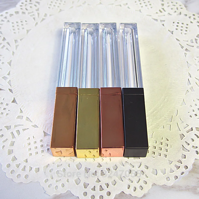 Пустая элегантная туба для блеска губ 4 мл 40 шт./лот пластиковая квадратная