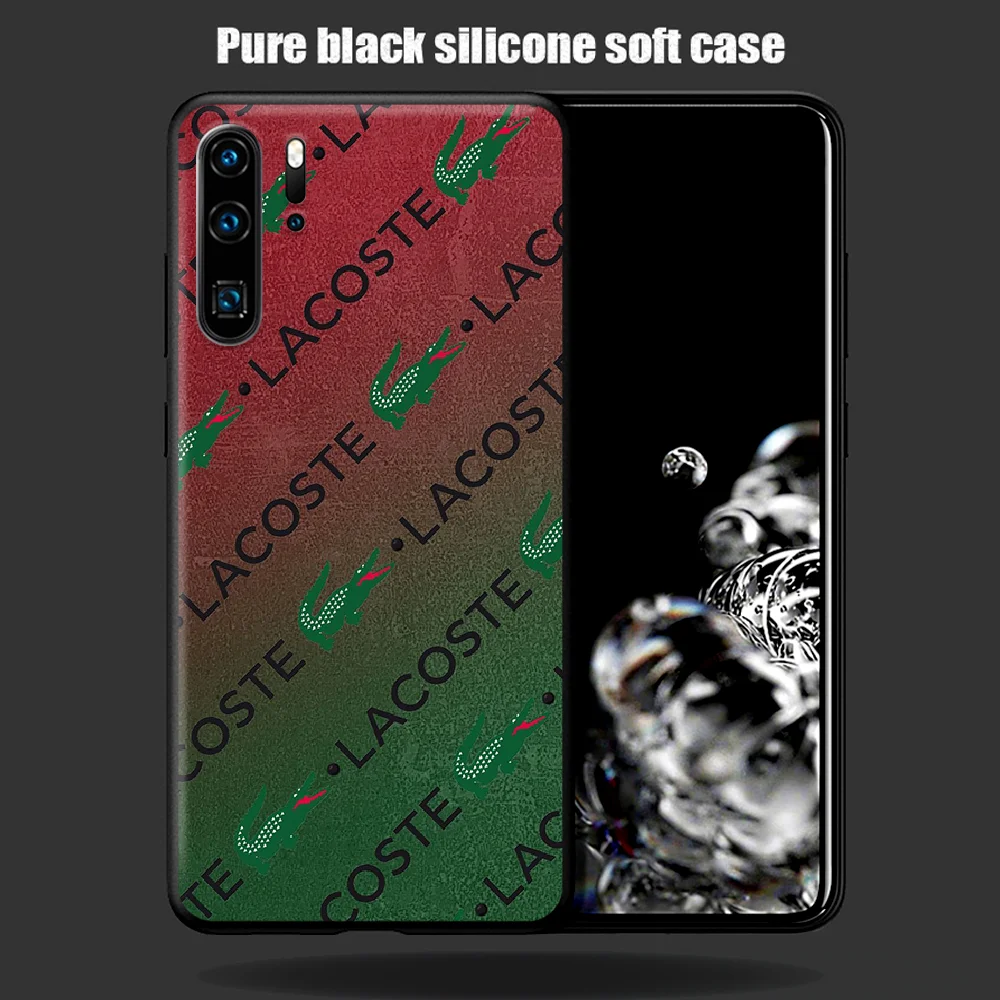 

French Luxury Brand LACOETE Phone Case For Huawei P Mate 10 20 30 40 Pro Lite Smart 2019 2021 black Etui Tpu Waterproof Pretty
