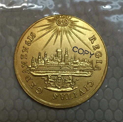 24 k Gpld покрытием 1674 1696 польские копии монет бесплатная доставка 34 5 мм|coin copy|coin