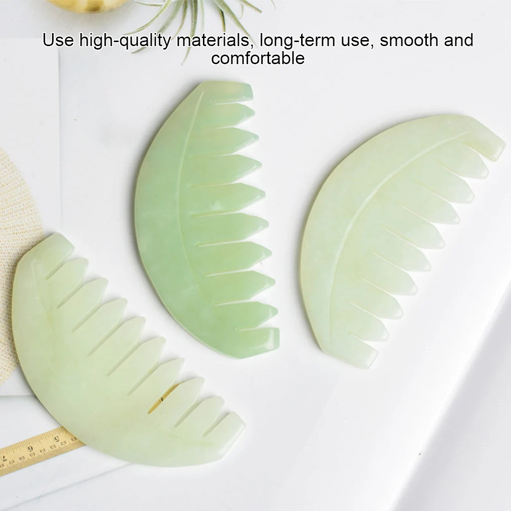 Нефритовая Массажная Расческа с головкой кисть-массажер для волос гуаша щетка