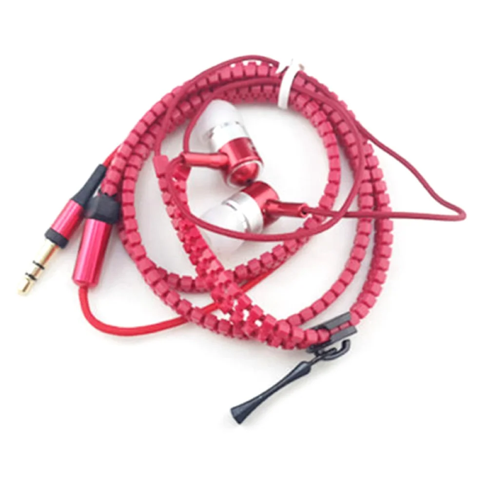 

Wired Headphone 3.5mm Tangle-Free Zipper In-ear Stereo Handfree Headphones Earpiece Headset Multicolor For Xiaomi Huawei Iphone