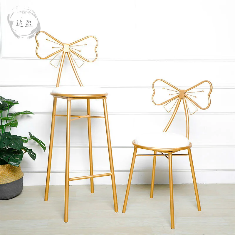 Металлические барные стулья Творческий бантом есть ресторанные стул на стойке
