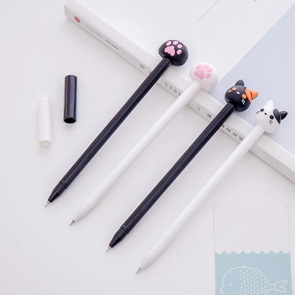 2 шт. Мультяшные милые кошки коготь гелевая ручка школьные принадлежности