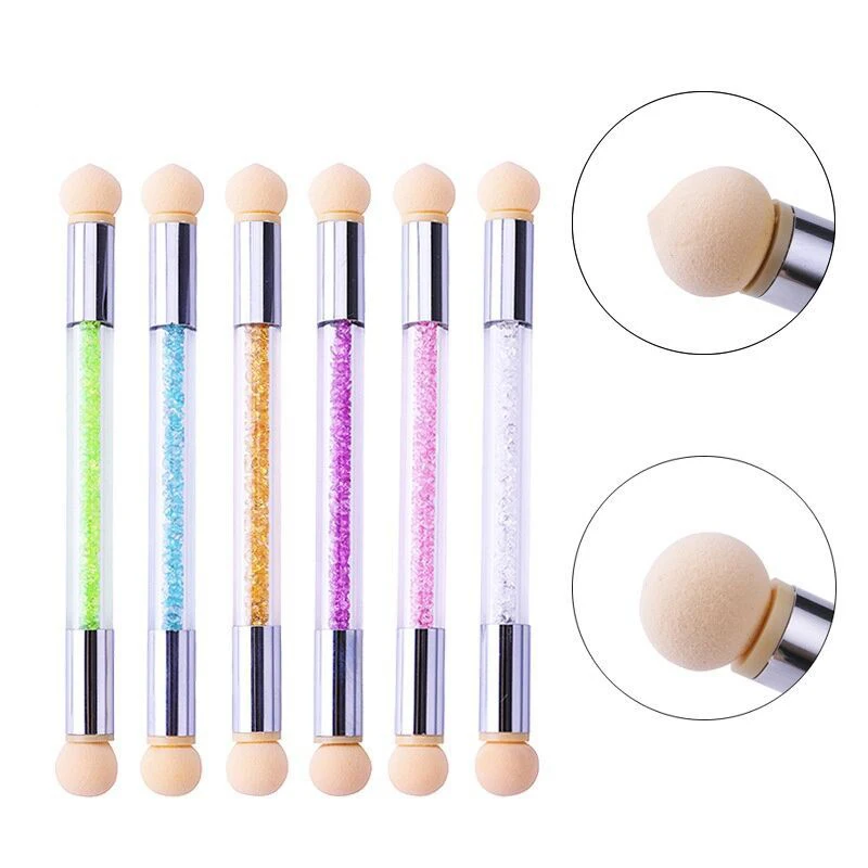 Новинка 1 шт. градиентные кисти для ногтей с двойной головкой зеркальная