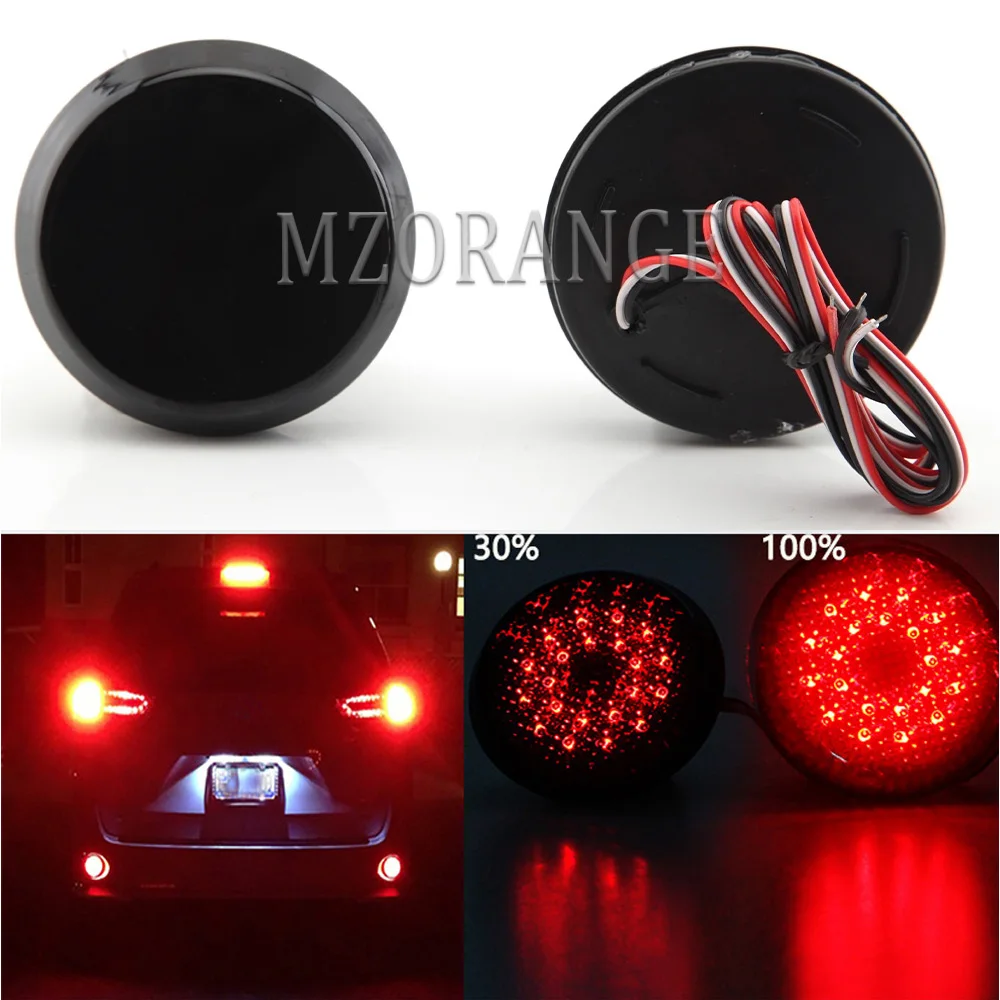 

2Pcs Black Smoked LED Car Rear Bumper Reflector Tail Light For Scion xB iQ for Toyota Sienna Corolla for Nissan Qashqai