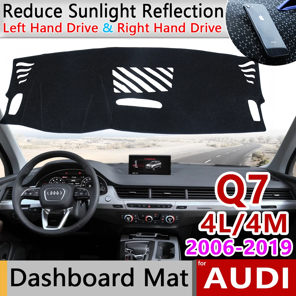 Для Audi Q7 2006 ~ 2019 4L 4 м Противоскользящий коврик на приборную панель солнцезащитный