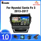 Автомагнитола 2 Din на Android 10 для Hyundai Santa Fe 3, 2013, 2014, 2015, 2016, 2017, мультимедийный видеоплеер с GPS-навигацией, 4G, Wi-Fi, стерео