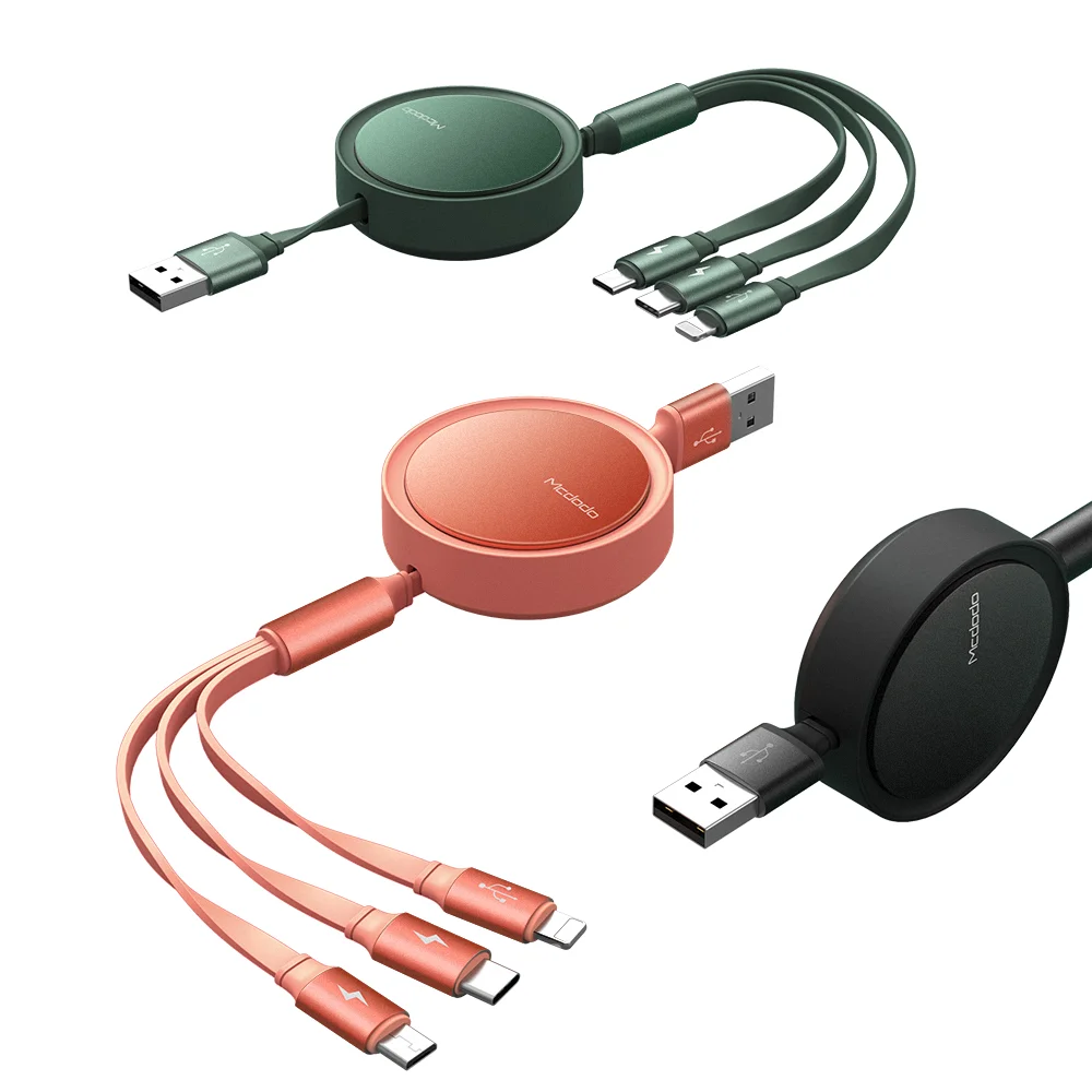 MCDODO 3 в 1 кабель с разъемом Micro USB Type C 3A быстрой зарядки Android мобильный телефон