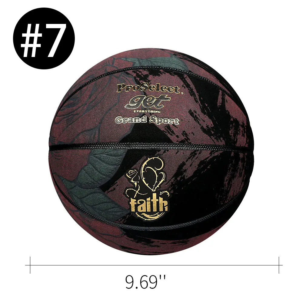 Баскетбольный мяч Официальный Размеры 7 для бойфренда подарки Роза узор из