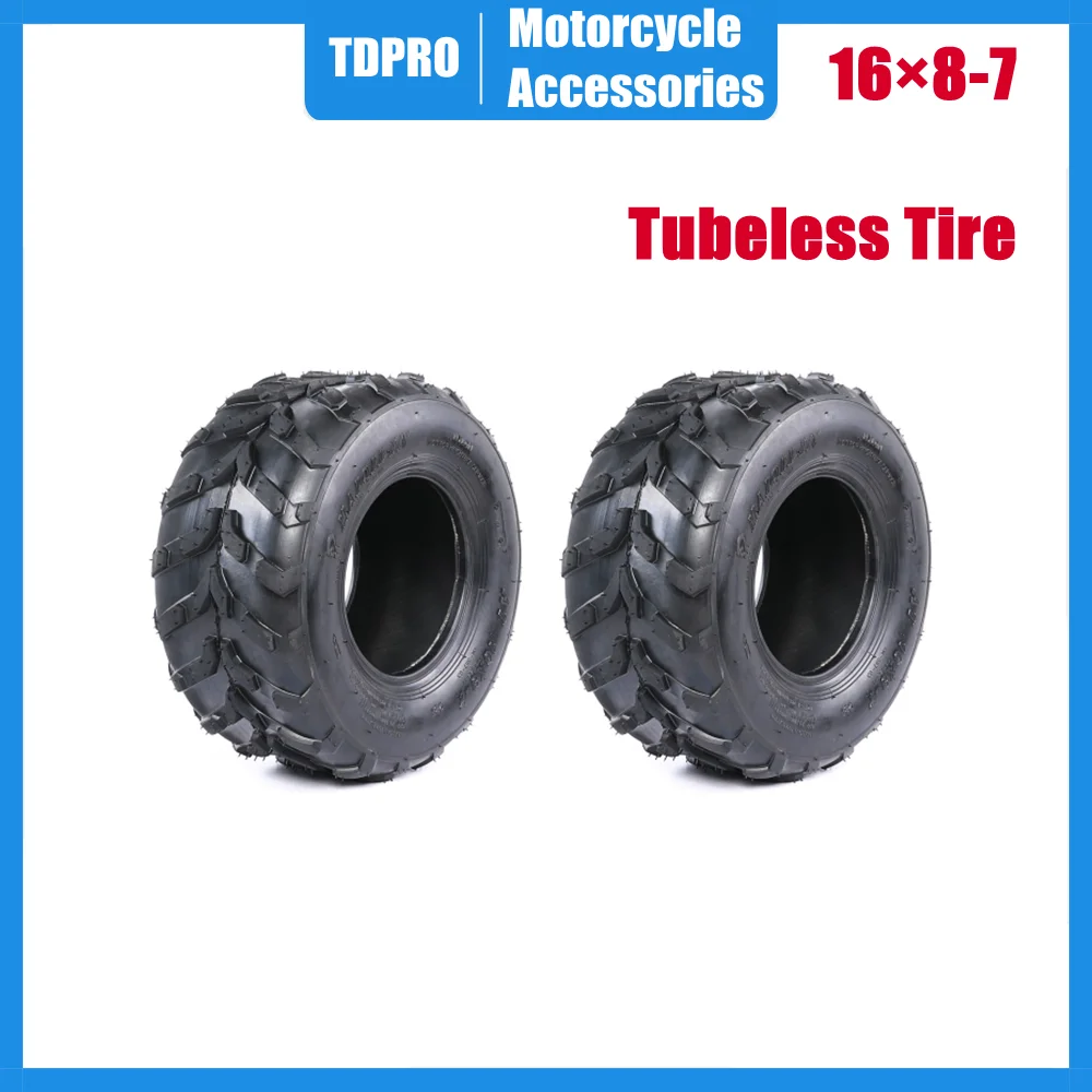

Motorcycle Tyre Accessories 2Pcs 4PR Rating 16x8-7 (200/55-7) Tubeless Tire For 110cc 125cc ATV Quad Bikes Buggy Mower Wheeler