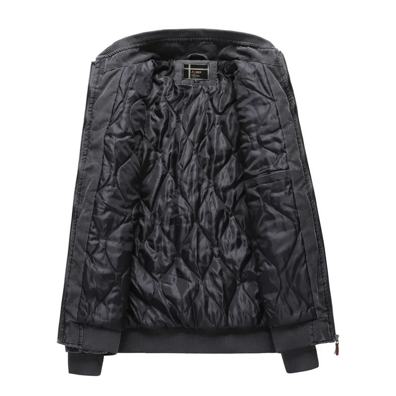

ZOGAA New Plus Cotton Mens Jackets Stand Collar Simple Casual Men Jacket Solid Color Warm Long Sleeve Autumn Winter Jaket Men