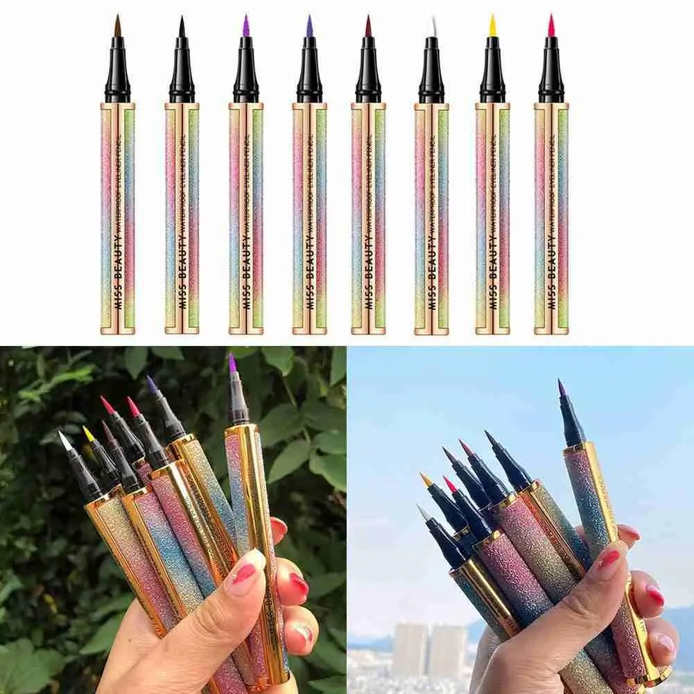 

Star Color Eyeliner Waterproof Long-lasting Not Easy Eyeliner Pen For Beginners Color To Quick-drying Smudge And Y6W7