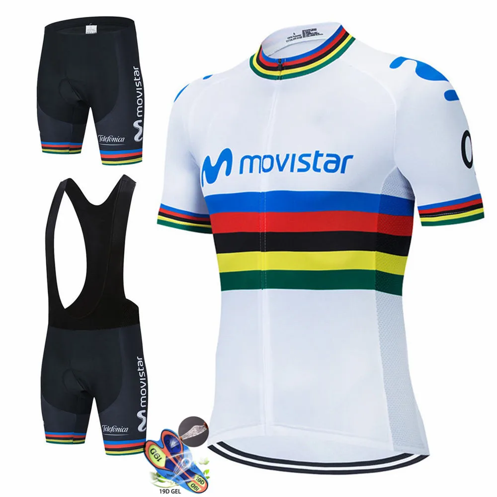Movistar Summer Cycling Clothing Comfortable Racing Bicycle Clothes Suit Quick-Dry Mountain Bike Jersey Ropa Ciclismo | Спорт и