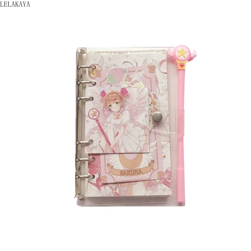 Kawaii Япония Card Captor Sakura действие напечатанный Рисунок ПВХ покрытие A6 Тетрадь набор