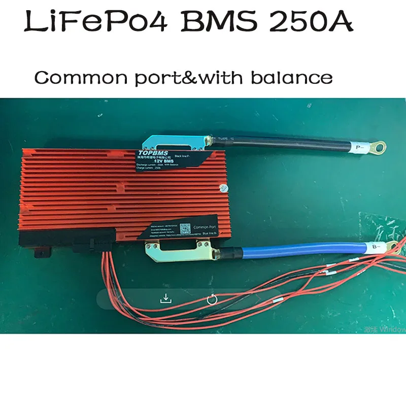 BMS 4S LiFePo4 100A 120A 150A 200A 250A 300A 400A общий Порты и разъёмы баланс 3 2 V 65 LiFePO4 батареи 12V